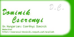 dominik cserenyi business card