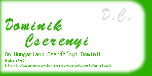 dominik cserenyi business card